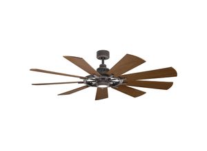 5024005444213 - - Deckenventilator gentry mit Holz Licht und Fernbedienung verstellbar Ø165cm