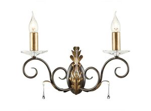 5024005445500 - Lighting AML2-BRONZE Wandleuchte Amarilli 2xE14 60W Stahl Bronze   Gold H29cm B37cm dimmbar - Elstead