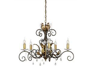 5024005445708 - Lighting AML5-BRONZE Kronleuchter Amarilli 5xE14 H59 Ø73 - Elstead