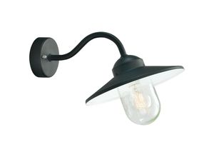 5024005447900 - Elstead - 1 Licht Outdoor Fisherman Dome Wandlaterne Hellschwarz IP55 E27