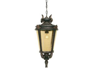 5024005453604 - Lighting BT8-L Hängeleuchte Baltimore 1xE27 100W Stahl Bronze verwittert Glas H65-2255cm B30cm IP23 dimmbar höhenverstellbar - Elstead