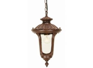 5024005454403 - Lighting CC8-S Hängeleuchte Chicago 1xE27 100W Stahl rostige Bronze Patina Glas mundgeblasen H51-151cm Ø235cm IP44 dimmbar höhenverstellbar