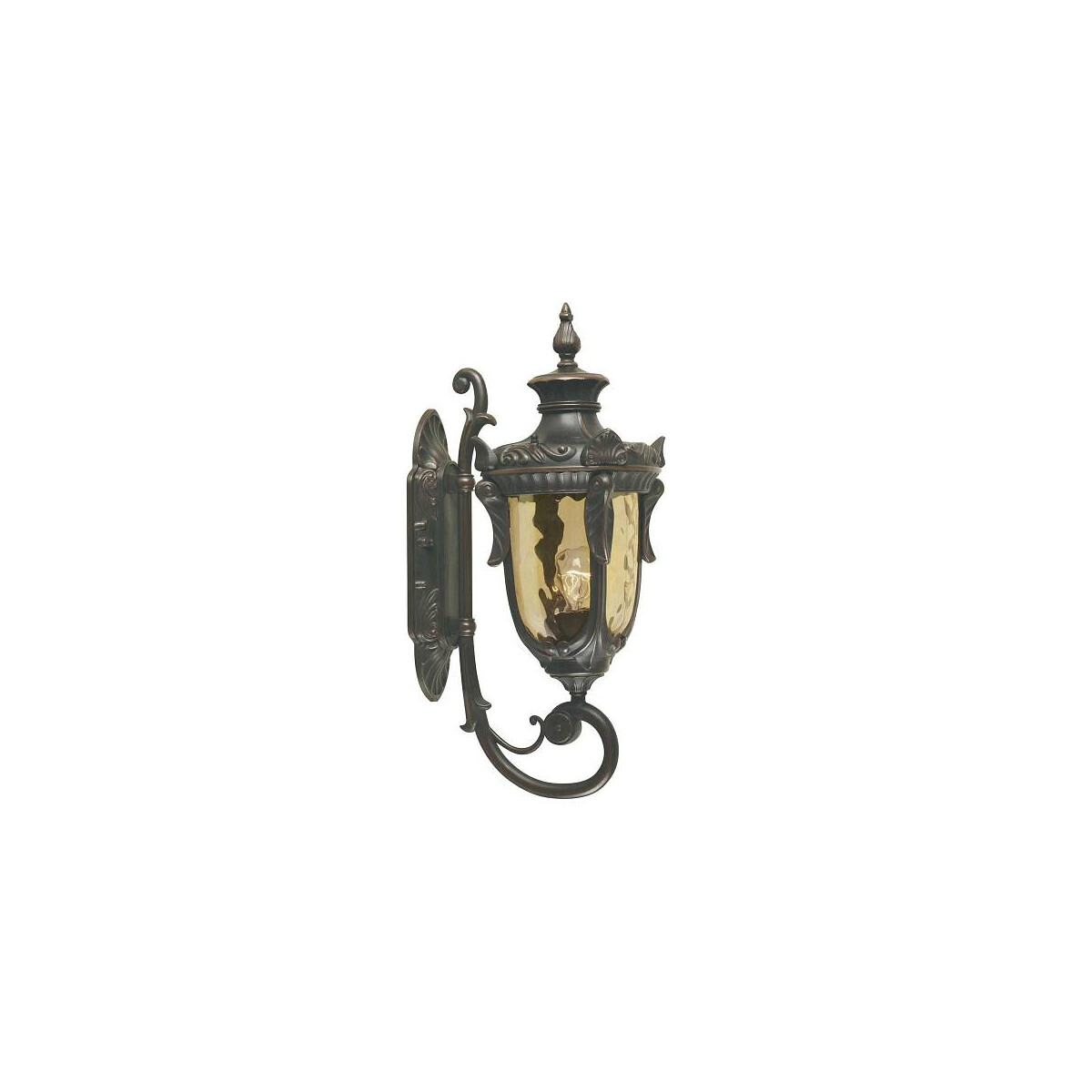 5024005454809 - Lighting PH1-M-OB Wandleuchte Philadelphia 1xE27 100W Metall Altbronze Glas H525cm B19cm IP44 dimmbar - Elstead