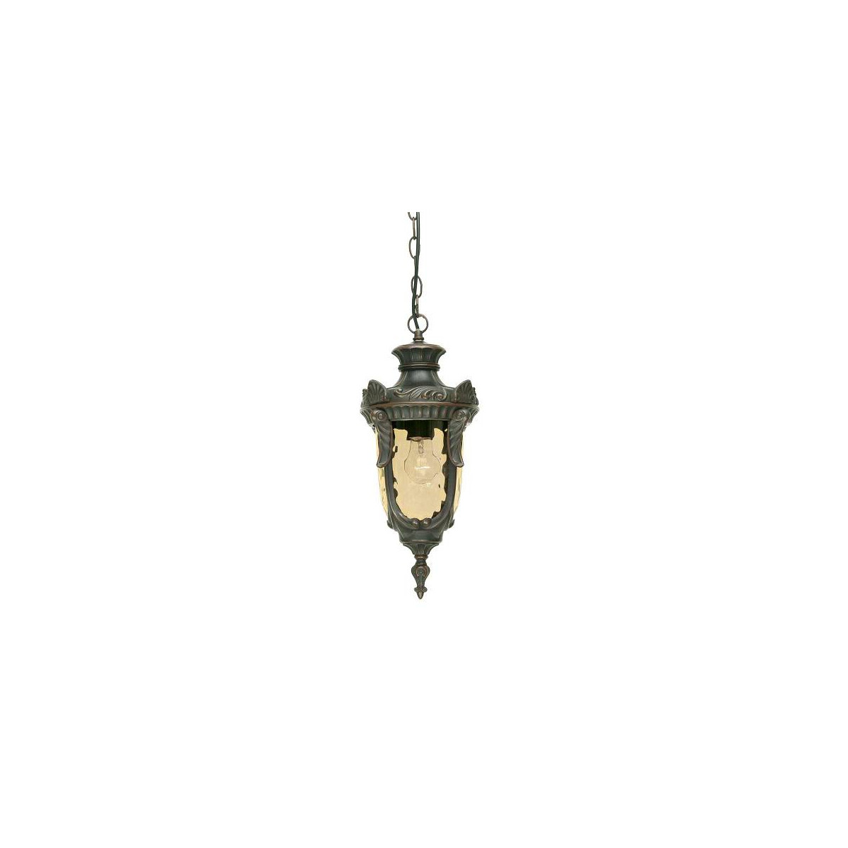 5024005455400 - Lighting PH8-M-OB Hängeleuchte Philadelphia 1xE27 Metall Altbronze Blasenglas H54-154cm Ø19cm IP44 dimmbar höhenverstellbar - Elstead