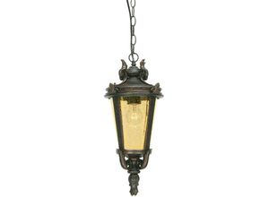 5024005456902 - Lighting BT8-M Hängeleuchte Baltimore 1xE27 100W Stahl Bronze verwittert Glas H575-212cm Ø225cm IP23 dimmbar höhenverstellbar - Elstead