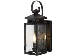 5024005459408 - Lighting hythe Wandleuchte Hythe 1xE14 60W IP43 Schmiedeeisen Altbronze Glas H39cm B12cm dimmbar - Elstead