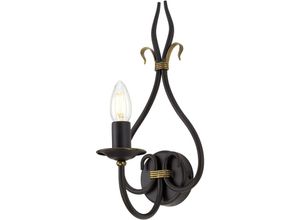 5024005459903 - Lighting WM1 Wandleuchte Windermere 1xE14 60W Schmiedeeisen Rost   Gold H365cm B165cm dimmbar - Elstead