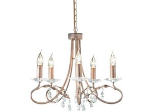 5024005475606 - Lighting CRT5-SILVER-GOLD Kronleuchter Christina 5xE14 H47 Ø47 - Elstead