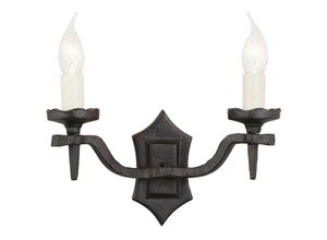 5024005483106 - Lighting RY2B-BLACK Wandleuchte Rectory 2xE14 60W Schmiedeeisen schwarz H16cm B31cm dimmbar - Elstead