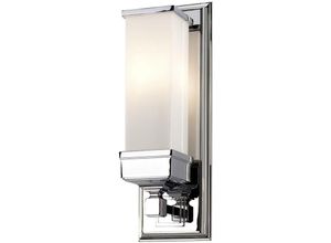 5024005487104 - Lighting BATH-CM1 Wandleuchte Cambridge 1xG9 3W led Baustahl Chrom poliert Glas H36cm B12cm IP44 3000K dimmbar - Elstead