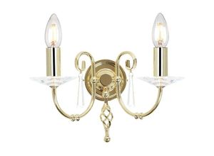 5024005495901 - Lighting AG2-POL-BRASS Wandleuchte Aegean 2xE14 60W Stahl Messing poliert H22cm B32cm dimmbar - Elstead