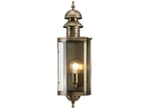 5024005507505 - Elstead Lighting DOWNING-STREET Wandleuchte Downing Street 1xE27 100W Altmessing Glas H60cm B175cm IP44 dimmbar