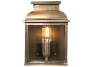 5024005507901 - Lighting old-bailey-br Wandleuchte Old Bailey 1xE27 100W Altmessing Glas H28cm B21cm IP44 dimmbar - Elstead