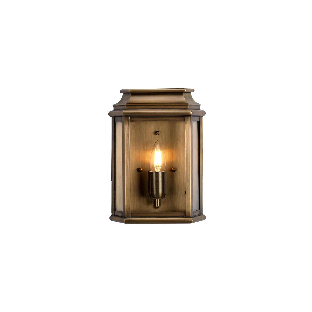 5024005508205 - Elstead - Lighting st-martins-br Wandleuchte St Martins 1xE27 100W Altmessing Glas H305cm B225cm IP44 dimmbar