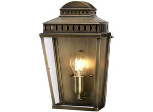 5024005508601 - Lighting mansion-house-br Wandleuchte Mansion House 1xE27 60W Messing Nickel poliert H375cm L12cm B22cm IP44 dimmbar - Elstead