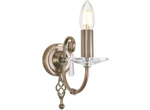 5024005510604 - Lighting AG1-AGED-BRASS Wandleuchte Aegean 1xE14 60W Stahl Altmessing H22cm B10cm dimmbar - Elstead