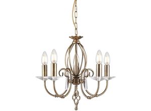 5024005510802 - Lighting AG5-AGED-BRASS Kronleuchter Aegean 5xE14 H42 Ø48 - Elstead