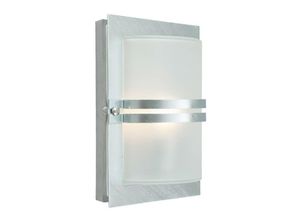 5024005514800 - Elstead - 1 Light Outdoor Frosted Flush Wandleuchte verzinkt IP54 E27