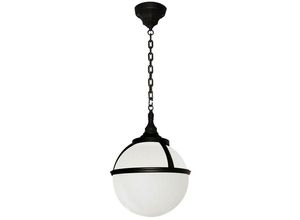 5024005517405 - Lighting glenbeigh-chain Hängeleuchte Glenbeigh 1xE27 100W Polymer Polycarbonat schwarz weiss H53-73cm Ø27cm IP44 dimmbar höhenverstellbar