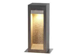 5024005524113 - Elstead - Lighting parkstone-bol-b Sockelleuchte Parkstone 6W led IP55 Edelstahl Basalt Glas Basaltstein mit Edelstahl L16cm B22cm Ø22cm