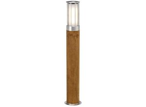 5024005524816 - Lighting hornsea-b-ss Wegeleuchte Hornsea E27 18W IP55 Teaks Edelstahl Polycarbonat Teak mit Edelstahl B12cm Ø12cm - Elstead