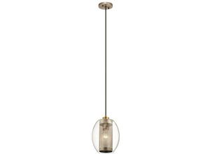 5024005570912 - Kl-asher-mp-ap Hängeleuchte Asher E27 40W Stahl Glas antik Zinn L216cm B216cm Ø216cm dimmbar höhenverstellbar - Kichler