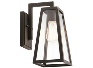 5024005571315 - Kl-delison-s-rz Wandleuchte Delison E27 40W IP44 Aluminium Bronze gerieben Glas B165cm Ø165cm dimmbar - Kichler