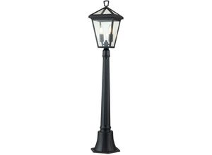 5024005575412 - Lighting QN-ALFORD-PLACE-4B-S-MB quintiesse Wegeleuchte Alford Place E14 2x40W IP44 Aluminium schwarz Glas klar H1102cm Ø203cm - Elstead