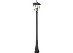 5024005575610 - Lighting QN-ALFORD-PLACE5-L-MB quintiesse Wegeleuchte Alford Place E14 4x40W IP44 Aluminium schwarz Glas klar H250cm Ø250cm dimmbar - Elstead