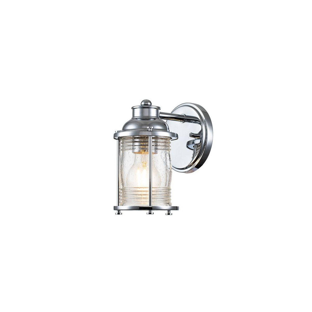 5024005577010 - Elstead Lighting QN-ASHLANDBAY1-PC-BATH QUINTIESSE Wandleuchte Ashland Bay E27 1x40W IP44 Chrom poliert geripptes Glas klar H206cm B127cm dimmbar