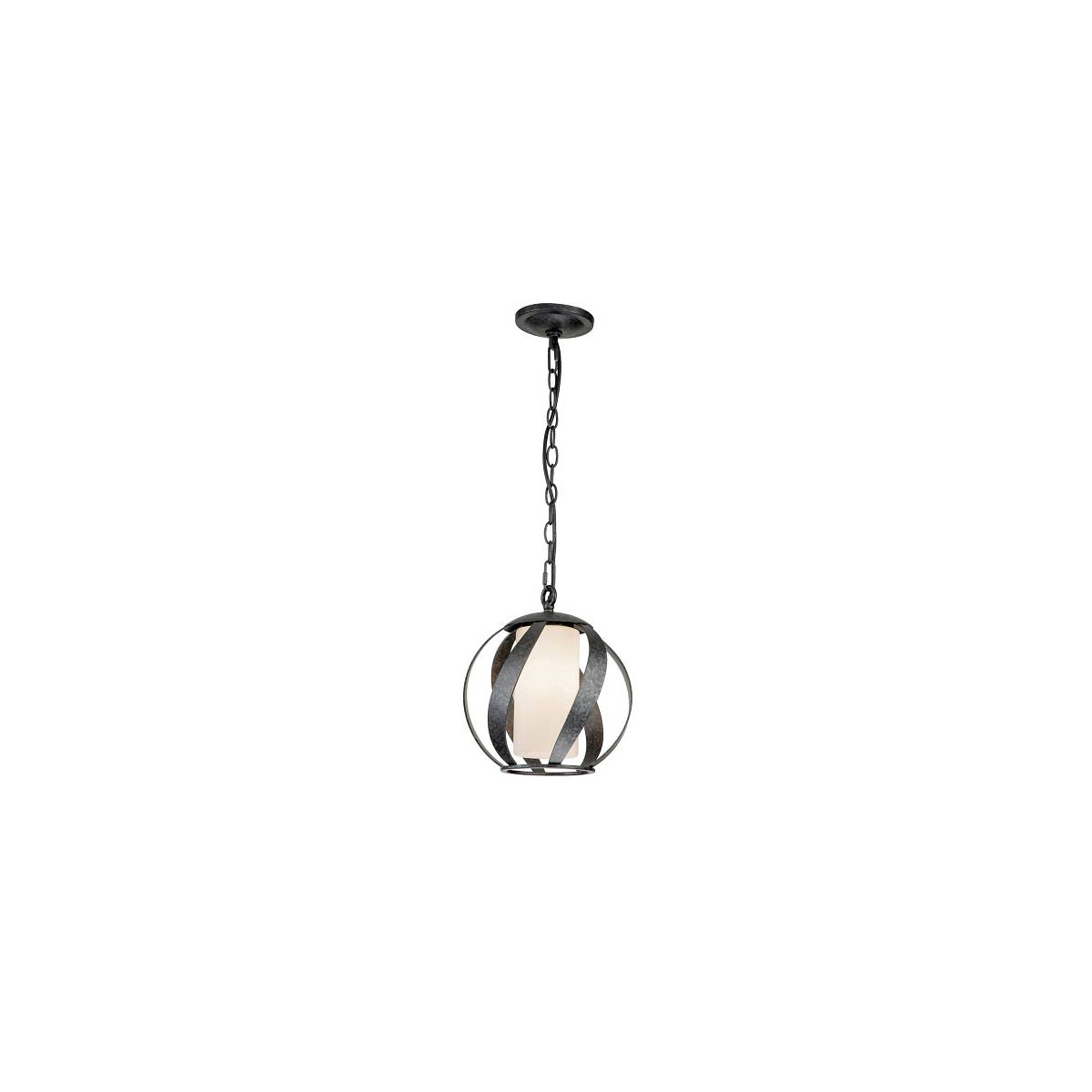 5024005578314 - Elstead - Lighting qn-blacksmith-p-obk quintiesse Hängeleuchte Blacksmith E27 1x60W IP44 Stahl altschwarz Opalglas satiniert H391-2873cm B254cm