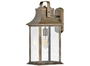 5024005581819 - Elstead - Lighting qn-grant-l-bu quintiesse Wandleuchte Grant E27 1x40W IP44 Aluminium Bronze brüniert Glas klar H483cm B216cm dimmbar