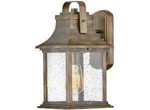 5024005582014 - Elstead - Lighting qn-grant-s-bu quintiesse Wandleuchte Grant E27 1x40W IP44 Aluminium Bronze brüniert Glas klar H349cm B184cm dimmbar