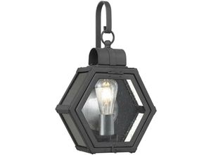 5024005583912 - Elstead - Lighting qn-heath-s-mb quintiesse Wandleuchte Heath E27 1x40W IP44 Aluminium schwarz fleckig Glas klar H418cm B267cm dimmbar