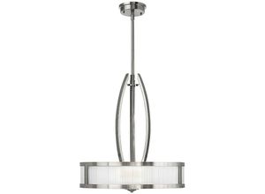 5024005584902 - Hk-meridian-p Hängeleuchte Meridian 3xG9 led 3W Nickel gebürstet Glas facettiert H625-1375cm Ø508cm höhenverstellbar - Hinkley