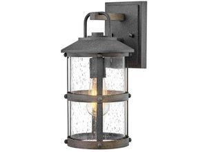 5024005586012 - Elstead - Lighting QN-LAKEHOUSE2-S-DZ quintiesse Wandleuchte Lakehouse E27 1x40W IP44 Altzink Treibholzgrau Blasenglas klar H366cm B184cm dimmbar