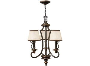 5024005587200 - Plymouth - Multi Arm Kronleuchter 3 Light Olde Bronze Finish E14 - Elstead