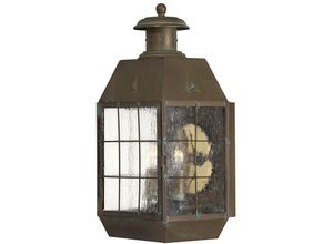 5024005587217 - Elstead - Lighting qn-nantucket-l-as quintiesse Wandleuchte Nantucket E14 2x40W IP44 Altmessing Glas klar H426cm B167cm dimmbar