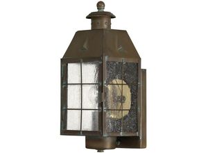 5024005587316 - Elstead - Lighting qn-nantucket-m-as quintiesse Wandleuchte Nantucket E27 1x40W IP44 Altmessing Glas klar H342cm B136cm dimmbar