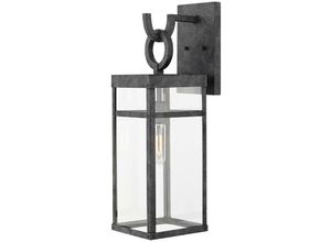 5024005588719 - Elstead Lighting QN-PORTER-L-DZ QUINTIESSE Wandleuchte Porter E27 1x40W IP44 Aluminium Altzink Glas klar H564cm B165cm dimmbar