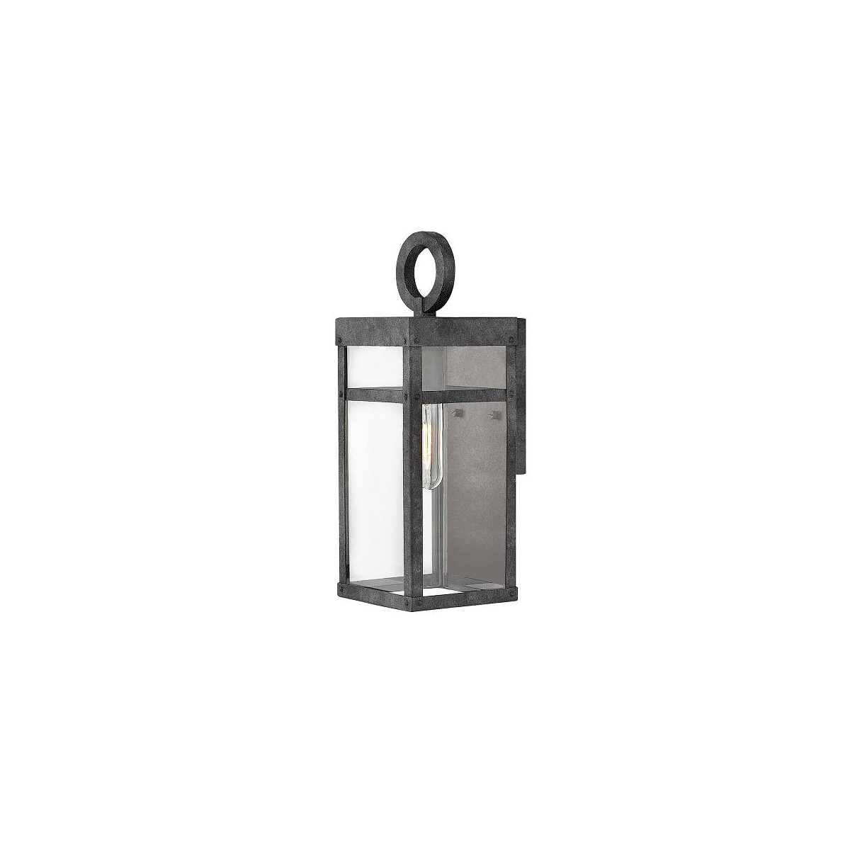 5024005588917 - Elstead - Lighting qn-porter-s-dz quintiesse Wandleuchte Porter E27 1x40W IP44 Aluminium Altzink Glas klar H336cm B14cm dimmbar