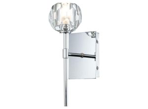 5024005589013 - Lighting QN-REGALIA1-PC-BATH quintiesse Wandleuchte Regalia 1 x 3W led G9 IP44 3000K Stahl Chrom poliert Kristallglas klar H346cm B122cm dimmbar