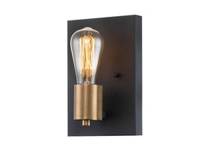 5024005589716 - Lighting QN-SILAS1-DZ quintiesse Wandleuchte Silas E27 1x40W Stahl Altzink & Messing H225cm B15cm dimmbar - Elstead