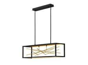 5024005591016 - Elstead - Lighting qn-styx-led-isle-bg quintiesse Kronleuchter Styx led 55W 3000K Stahl schwarz vergoldet L305cm B113cm höhenverstellbar