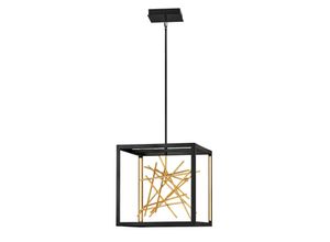 5024005591115 - Elstead - Lighting qn-styx-led-p-bg quintiesse Hängeleuchte Styx led 48W 3000K Stahl schwarz vergoldet H669cm-1431cm Länge51cm Breite51cm