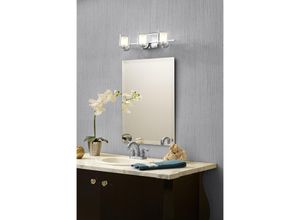 5024005594819 - QZ-KOLT3-PC-BATH Badezimmerleuchte Kolt G9 led 35W IP44 Stahl Opal und klares Glas Chrom poliert L165cm B533cm Ø533cm - Quoizel