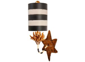 5024005600602 - FB-AUDUBON1 Wandleuchte Audubon 1xE27 60W Baustahl schwarz weiß und gold H504cm B265cm dimmbar - Flambeau