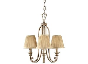 5024005608103 - Abbey - Multi Arm Kronleuchter 3 Light Silver Sand Finish E14 - Elstead