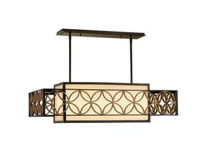 5024005608608 - Elstead - Feiss fe-remy-p-a Hängeleuchte Remy 4xE27 60W Eisen Bronze Gold-Parissiene Creme H381-1754cm Ø1029cm dimmbar höhenverstellbar