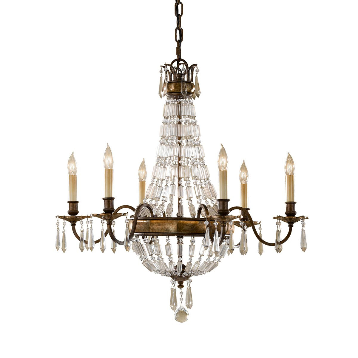 5024005609605 - Elstead - Bellini - 6 Light Chandelier British Bronze Finish E14